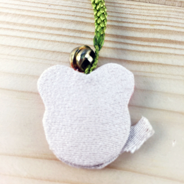 【震撼精品百貨】日本手機吊飾~和風布料材質-老鼠造型-白色 product thumbnail 5