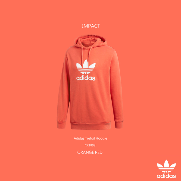 adidas originals trefoil hoodie red