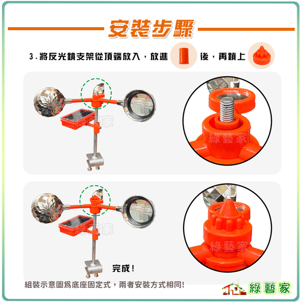 【綠藝家】太陽能語音驅鳥器(直桿手握式)主支架實心鍍鋅鐵桿更耐用 語音驚鳥神器 product thumbnail 6