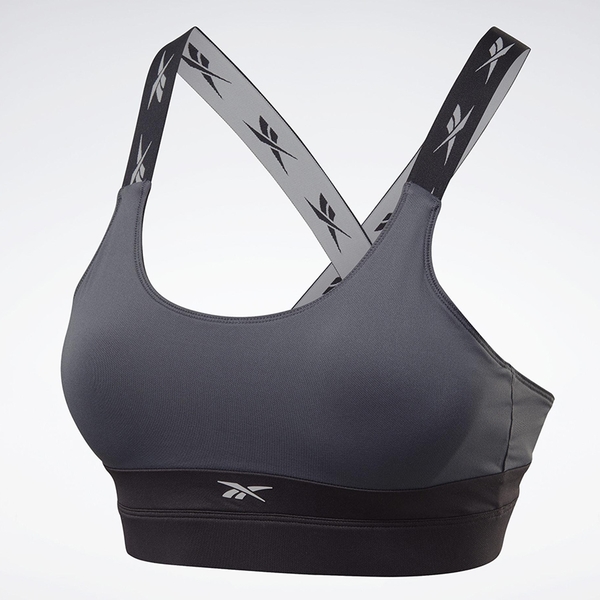 REEBOK KIREI FIT LOGO 女裝 運動內衣 慢跑 訓練 支撐 加厚內襯 透氣 深灰【運動世界】GK7692