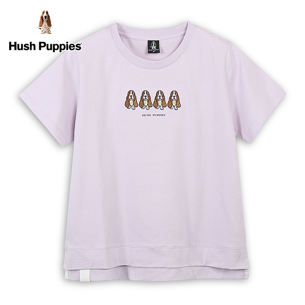 Hush Puppies 上衣 女裝趣味HP58印花刺繡狗寬鬆版上衣