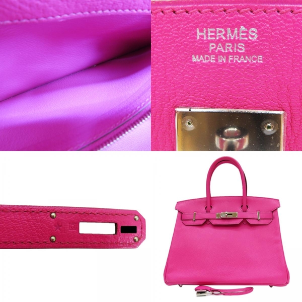 【二手名牌BRAND OFF】HERMES 愛馬仕 粉紅色 牛皮 Birkin 30 手提包 product thumbnail 7