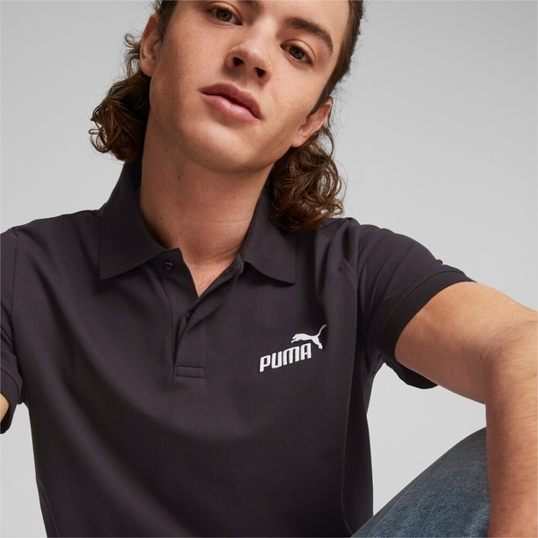 PUMA 基本系列ESS Pique短袖Polo衫 男 黑色 素面 休閒衣 品牌服 百搭款 KAORACER 67338901 product thumbnail 3