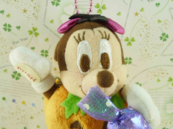 【震撼精品百貨】Micky Mouse_米奇/米妮 ~絨毛鑰匙圈-南瓜米妮 product thumbnail 3