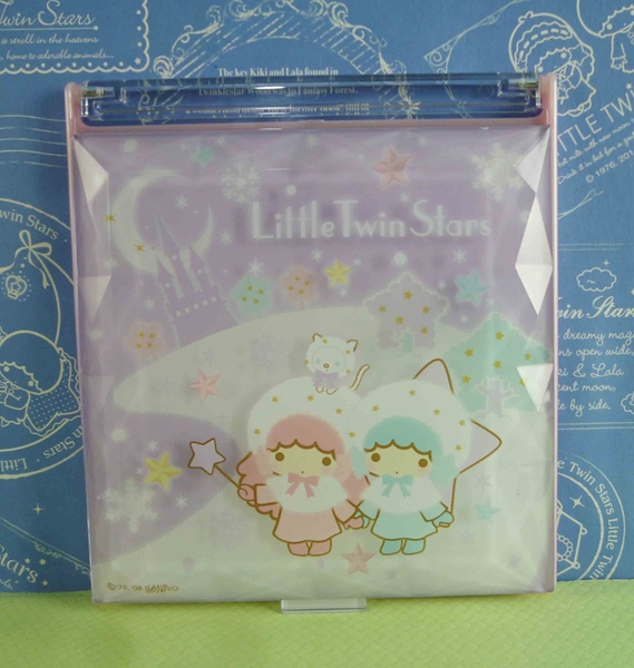 【震撼精品百貨】Little Twin Stars KiKi&LaLa 雙子星小天使~鏡子_方型_紫