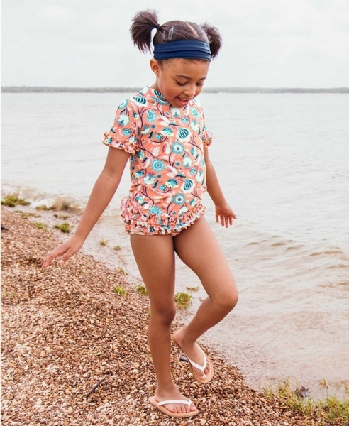 美國 RuffleButts 女童抗UV兩件式泳裝 - 佩絲莉天堂