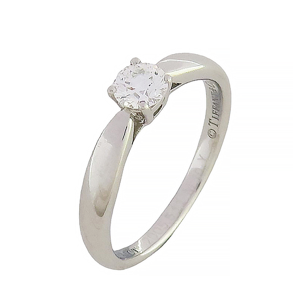 【二手名牌BRAND OFF】Tiffany & Co 蒂芬妮 Tiffany Setting 0.25CT 鑽石 PT950 鉑金戒指