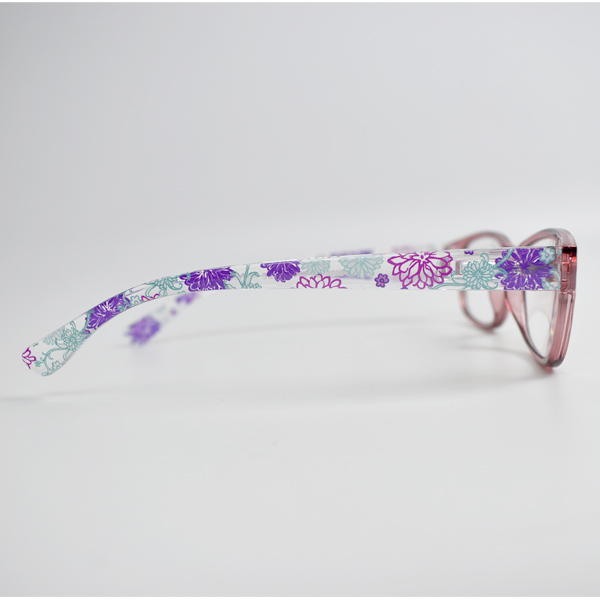 老花眼鏡 MIT彈簧腳架側邊紫藍花眼鏡 NYK33 product thumbnail 3