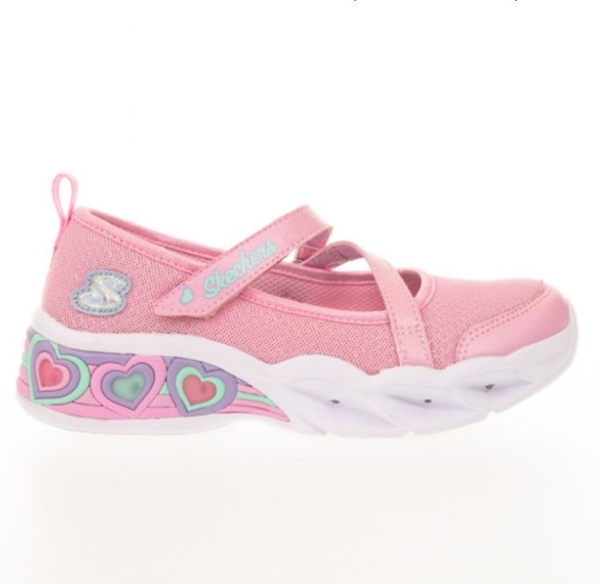 SKECHERS SWEETHEART LIGHTS 女童 粉色 復古 休閒 童鞋 302303LPNK【KAORACER】 product thumbnail 2