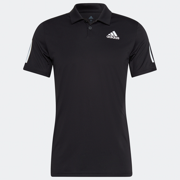 Adidas CLUB SMU3S POLO 男裝 短袖 POLO衫 網球 吸濕排汗 雙扣 黑【運動世界】HB6224