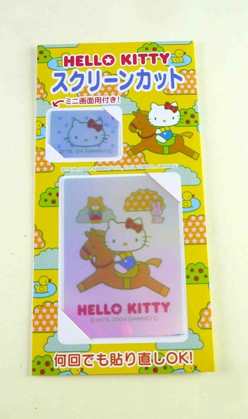 【震撼精品百貨】Hello Kitty 凱蒂貓~KITTY貼紙-螢幕貼紙-木馬