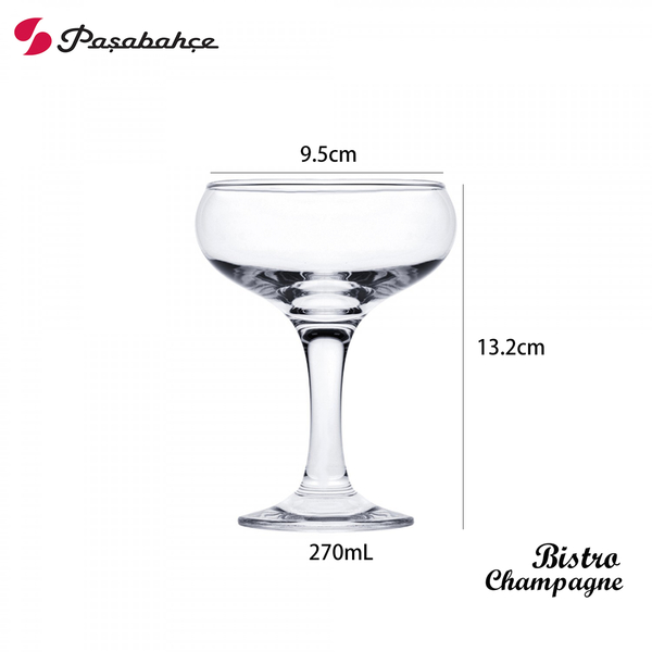 Pasabahce Bistro Champagne 270ml 香檳杯 高腳杯 飲料杯 飛碟杯 雞尾酒杯 半圓香檳杯 product thumbnail 6