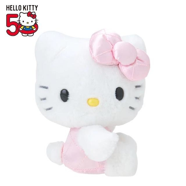 【震撼精品百貨】Hello Kitty 凱蒂貓~日本SANRIO 三麗鷗KITTY50週年變裝系列絨毛玩偶娃娃-粉珠光*96266