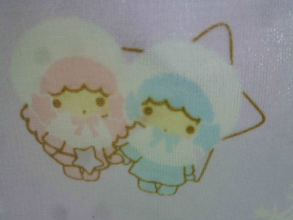【震撼精品百貨】Little Twin Stars KiKi&LaLa 雙子星小天使~扁化妝包_雙拉鍊_紫 product thumbnail 2