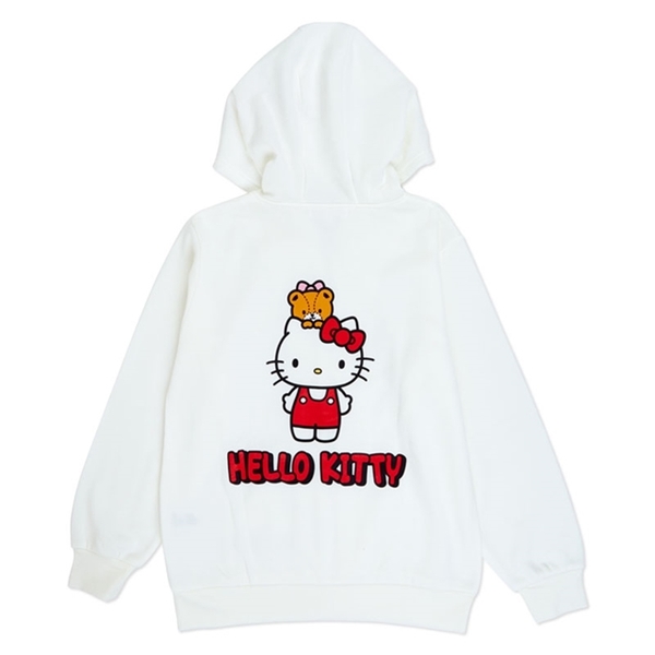小禮堂 Hello Kitty 造型棉質連帽外套 L (米白文字款) 4580052-760658 product thumbnail 2