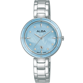 ALBA 雅柏 藍色珍珠貝時尚女錶-VJ22-X384B/AH7AX1X1