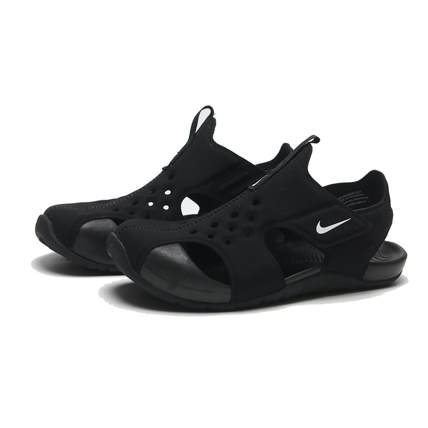 NIKE 童鞋 SUNRAY PROTECT 2 黑色 魔鬼氈 護趾涼鞋 中童 943826-001