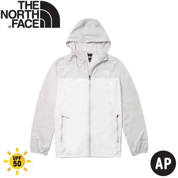 【The North Face 男 防曬夾克 AP《灰白》】4U8X/防風外套/防曬外套/輕便外套/薄外套