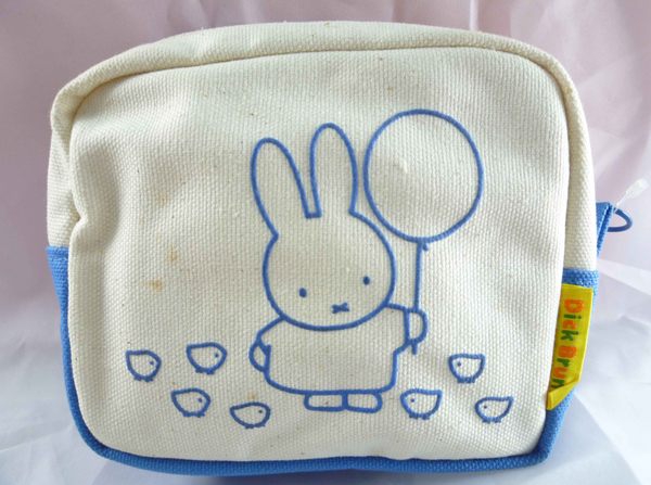 【震撼精品百貨】Miffy 米菲兔米飛兔~寬型帆布化妝包『橘&藍&綠』 product thumbnail 4