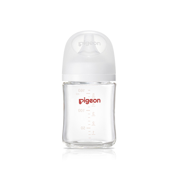 PIGEON 貝親 第三代母乳實感玻璃奶瓶160ml-純淨白【佳兒園婦幼館】
