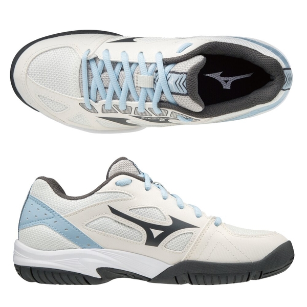 MIZUNO CYCLONE SPEED 2 女鞋 排球 手球 耐磨 透氣 米白 藍【運動世界】V1GC198018 product thumbnail 2