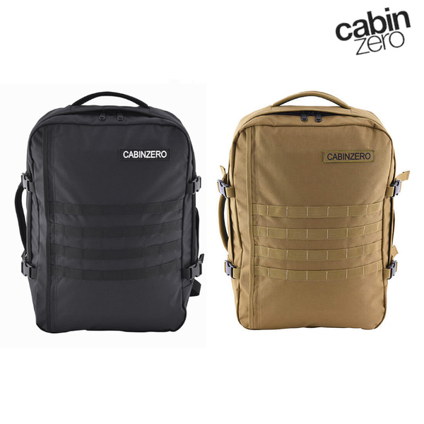 *【CabinZero】英國輕旅登機後背包 Classic軍用特別款 44L-黑/褐