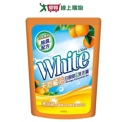 白帥帥天然橘油洗衣精補充包1650g【愛買】