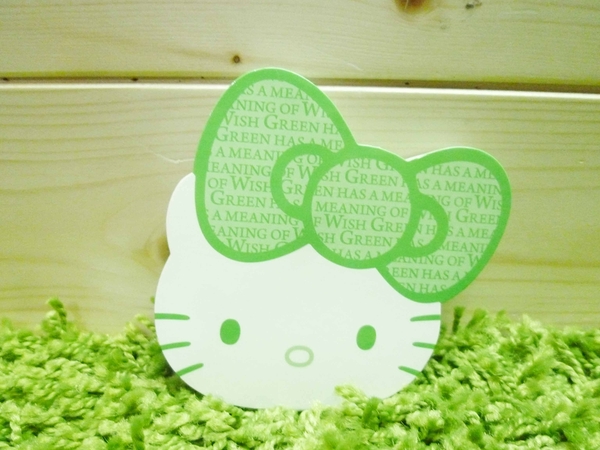 【震撼精品百貨】Hello Kitty 凱蒂貓~造型便條紙-綠色【共1款】