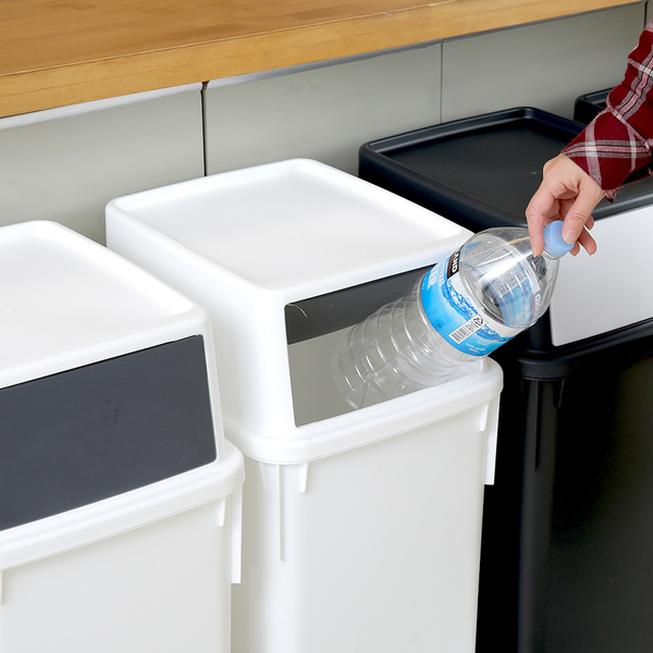 垃圾桶 韓國Nplastic 收納箱 回收桶【G0021】Ordinary 簡約前開式回收桶35L(兩色) 韓國製 收納專科