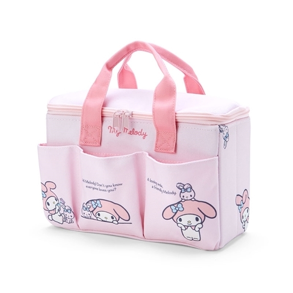 【震撼精品百貨】My Melody 美樂蒂~日本三麗鷗SANRIO 美樂蒂尼龍多口袋手提收納箱 M (粉動作款)*00686