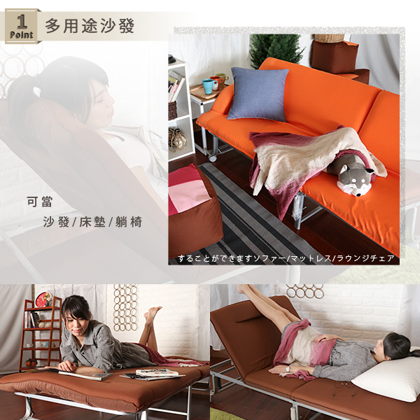 台客嚴選_移動式可收納多功能沙發床椅 移動式收納床 單人床 雙人沙發 MIT product thumbnail 3