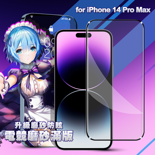 ACEICE for iPhone 14 Pro Max 電競磨砂滿版保護貼