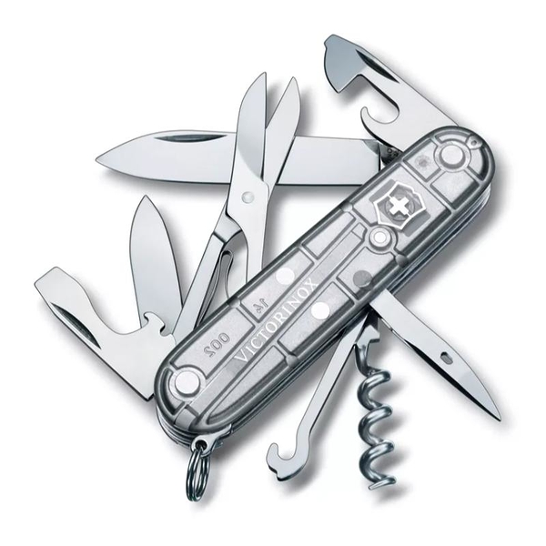 【Victorinox 瑞士維氏】瑞士刀 CLIMBER 14用刀 91mm-透明(1.3703.T7)