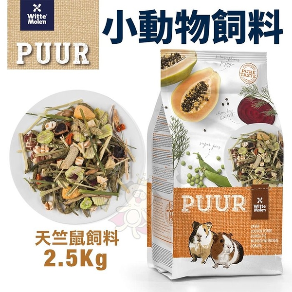 荷蘭偉特PUUR 純天然天竺鼠飼料2.5Kg 小動物飼料『寵喵樂旗艦店』