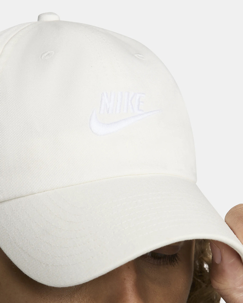 NIKE U NK CLUB CAP U CB FUT WSH L 老帽 男女款 棒球帽 鴨舌帽 帽子 米白 FB5368-133 product thumbnail 5