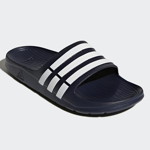 Adidas 男鞋 女鞋 拖鞋 沙灘拖 Duramo Slides 防水 白藍紅/黑/藍【運動世界】U43664/G15890/G15892 product thumbnail 9