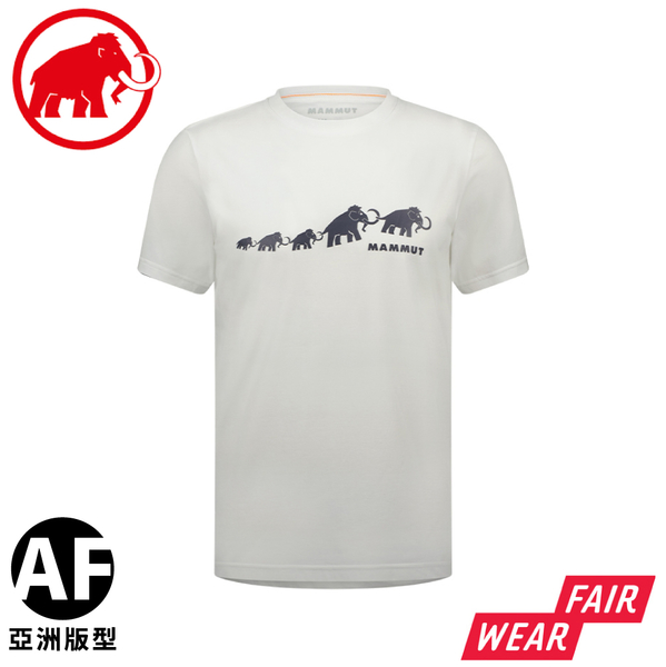 【MAMMUT 長毛象 男 QD Logo Print AF 快乾短袖T恤《白 PRT3》】1017-02012/圓領短袖/白T