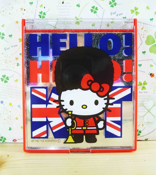 【震撼精品百貨】Hello Kitty 凱蒂貓-摺疊鏡-紅英國