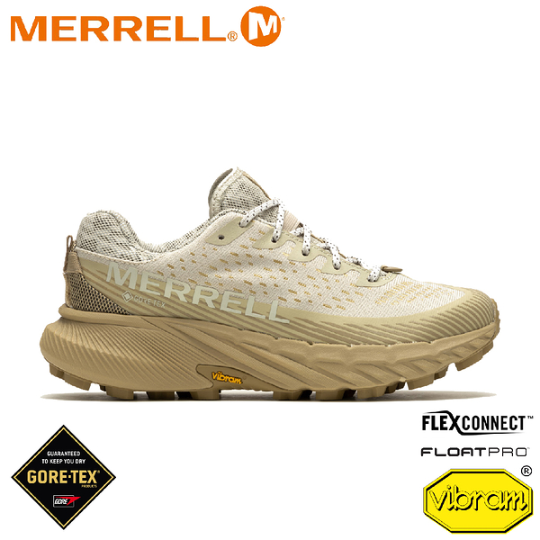 【MERRELL 美國 女 AGILITY PEAK 5 GORE-TEX 防水輕量越野健行鞋《奶茶棕》】 ML067796