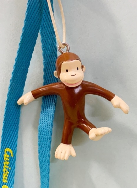 【震撼精品百貨】Curious George _好奇的喬治猴 ~日本喬治猴 手機吊飾/鑰匙圈-兔子#00055 product thumbnail 4