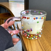 馬克杯 創意童趣雙層玻璃杯透明隔熱粉嫩少女心牛奶杯ins風把手水杯學生 生活主義