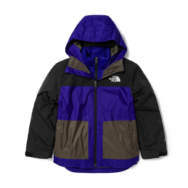 【The North Face 童 DV防水兩件式化纖雪衣外套 AP《黑藍》】7WR5/滑雪/防水/防風外套 product thumbnail 2