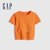 Gap男幼童 可愛純棉立體動物T恤 701702-橙色