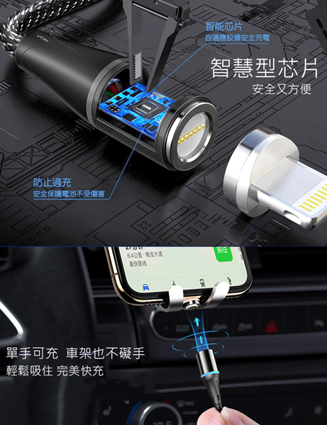 NISDA for Micro USB 3A磁吸漁網編織傳輸充電線-150cm product thumbnail 7