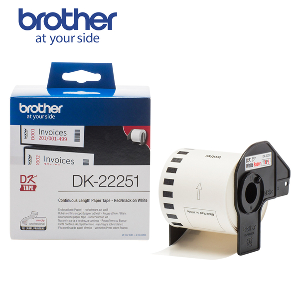 Brother DK-22251 連續標籤帶 ( 62mm 紅黑雙色 ) 耐久型紙質 product thumbnail 2