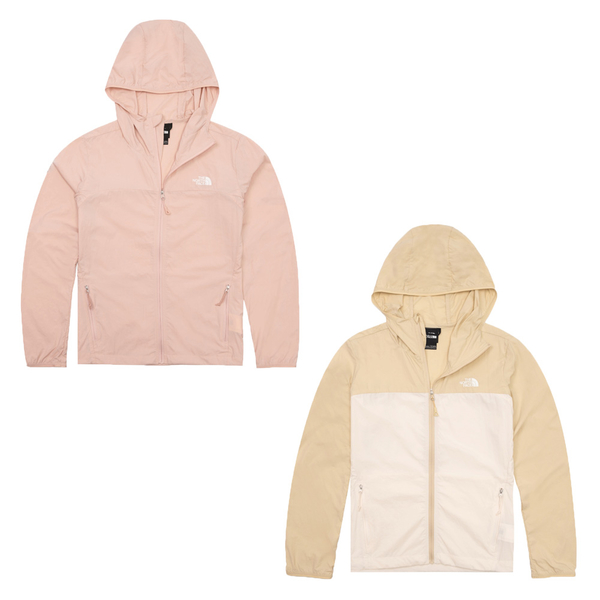 The North Face 北面 連帽外套 女裝 涼感 防曬 粉/卡其【運動世界】NF0A87V0LK6/NF0A87V0TIU product thumbnail 2