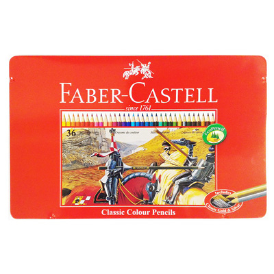 Faber-Castell 輝柏 進口36色鐵盒色鉛筆 紅盒.油性