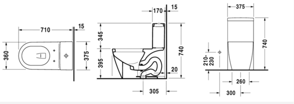 【麗室衛浴】 德國DURAVIT Starck 2 單體馬桶 213301 含緩降馬桶蓋