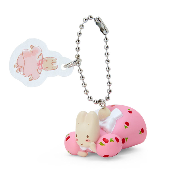 asdfkitty*茉莉兔造型鑰匙圈/吊飾-粉紅趴趴-日本正版商品