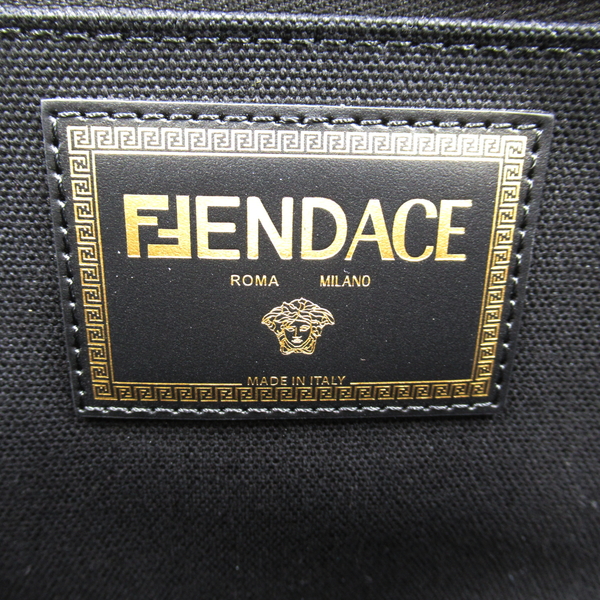 【二手名牌BRAND OFF】FENDI 芬迪 Versace Fendace聯名 黑色 帆布 Sunshine 托特包 7VA558 product thumbnail 8